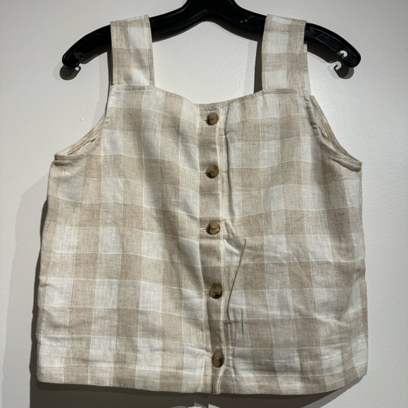 Madewell Linen-Blend Sunside Button-Back Top: Undyed Edition Size 0 - Picture 7 of 7